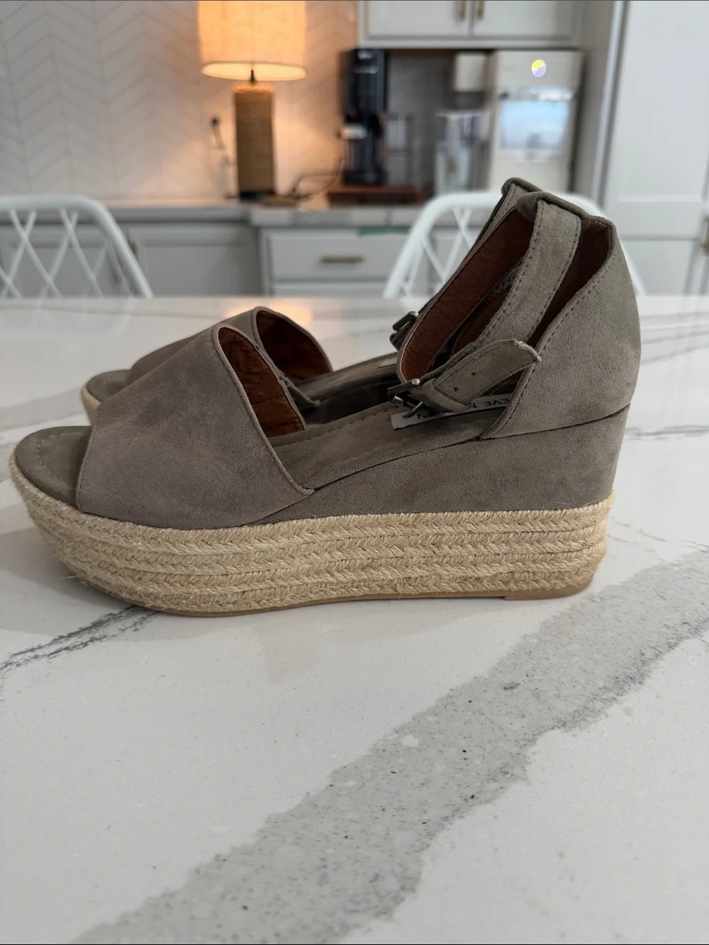 Steve Madden Apolo Suede Espadrille Platform Wedges/ 8.5